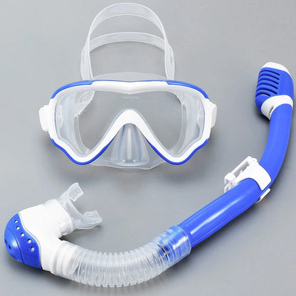 Kids Duikmasker en Snorkel Set | Zwembril met Gehard Glas, Panoramisch Zicht & Dry Top
