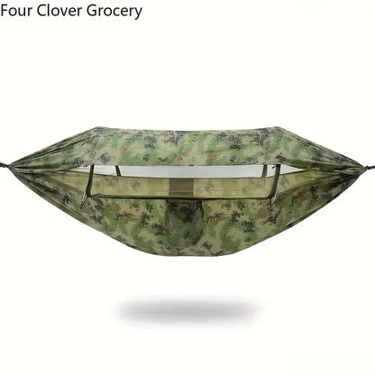3-in-1 Camping Hammock with Mosquito Net and Sun Shelter – Durable Outdoor Hammock for Travel, Backpacking, and Parks