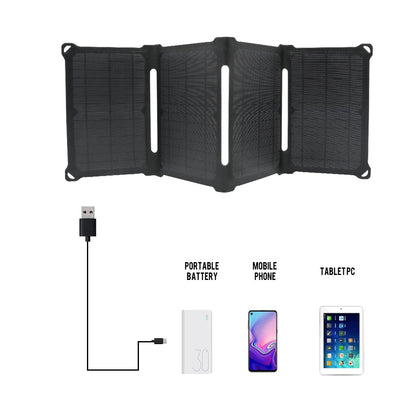 30W Opvouwbaar Zonnepaneel | USB Oplader voor Telefoon & Outdoor Gebruik