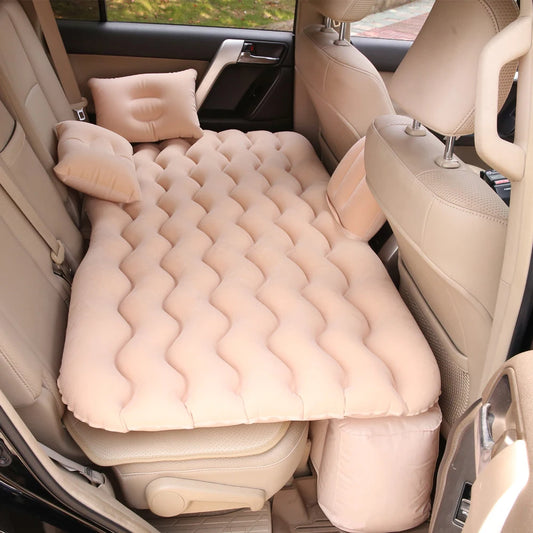 Universeel Opblaasbaar Autoluchtbed - Multifunctioneel Achterbank Matras met Kussens voor Camping en Reizen