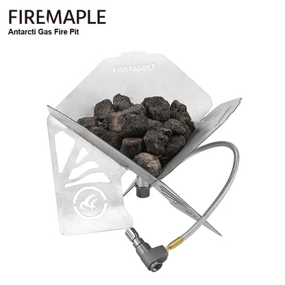 Antarcti Gas Vuurkorf – Windproof Outdoor Mini Heater – Draagbare & Opvouwbare RVS Firepit voor Kamperen (3753 BTU)