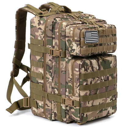 45L Tactische Rugzak met Molle – Grote Outdoor Backpack voor 3 Dagen Hiking, Trekking & Kamperen