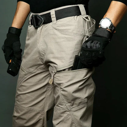 Heren Stretch Hiking Broek – Waterafstotende Ripstop Cargo Broek met Multi-Zakken, Lichtgewicht en Tactisch