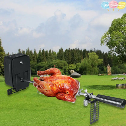 BBQ Draaigrill Set met Motor | RVS Rotisserie Kit voor Gasgrill, BBQ & Vuurkorf