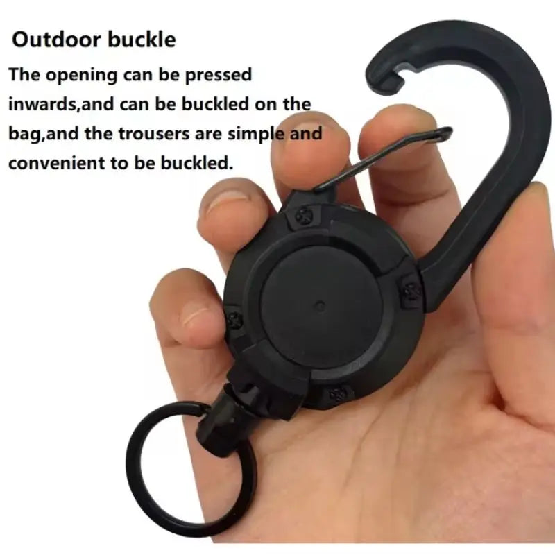 Automatische Uittrekbare Draadkoord Luya – Anti-diefstal Tactical Sleutelhanger met Telescopische Riem