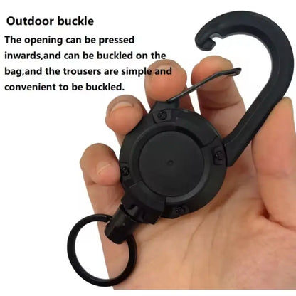 Automatische Uittrekbare Draadkoord Luya – Anti-diefstal Tactical Sleutelhanger met Telescopische Riem
