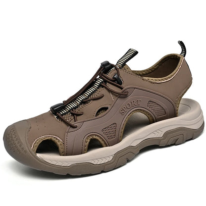 Zomer Heren Sandalen Echt Leer – Casual Outdoor Strand Schoenen, Romeinse Stijl, Plus Size 38-45