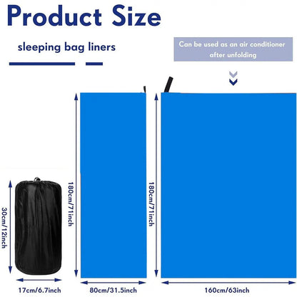 Fleece Slaapzak Liner – Ultra-Lichte en Draagbare Reisdeken voor Volwassenen – Warm Bedliner voor Outdoor Camping en Tent