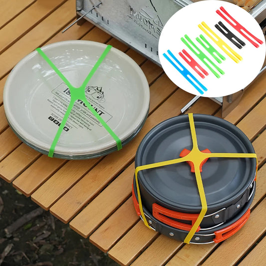 Outdoor-Camping-Silikon-Gummiband – H-förmiger, schnittfester Aufbewahrungsgurt für Besteck und Werkzeuge