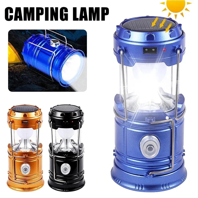 Solar-Multifunktions-Campinglampe – tragbare LED-Taschenlampe, Zeltlampe, wasserdichte wiederaufladbare Notfall-Arbeitsleuchte