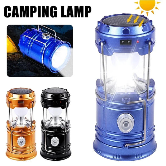Solar-Multifunktions-Campinglampe – tragbare LED-Taschenlampe, Zeltlampe, wasserdichte wiederaufladbare Notfall-Arbeitsleuchte