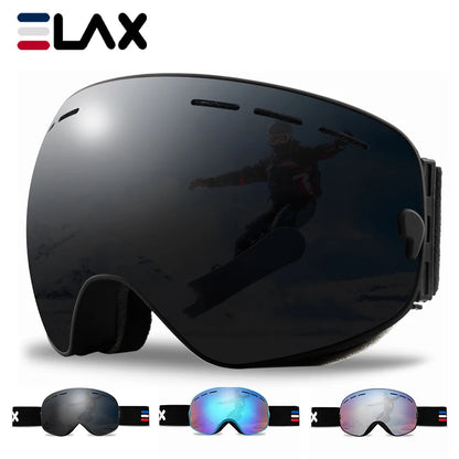 Antibeschlag-Skibrille mit Doppelgläsern – Schneebrille für Outdoor-Sportarten | Geeignet zum Skifahren, Snowboarden und Radfahren