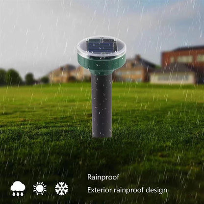 Solar Ultrasonic Muizen- en Slangen Repeller, Insectenwerende Device met Vibration en Hoogvermogen, Oplaadbare Zonenergie, IP64 Waterdicht