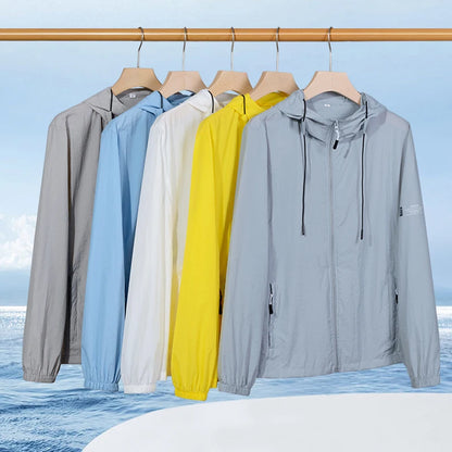 Zomer Jas met Capuchon – Sneldrogende Windbreaker voor Heren met UV-bescherming, Geschikt voor Vissen en Jagen