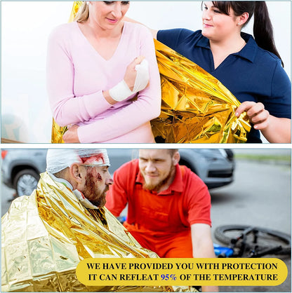 5–30 Stück Outdoor-Notfalldecke – wasserdichte Gold/Silber-Isolierdecke für Erste Hilfe, Überleben und Rettung