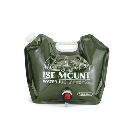 Draagbare Outdoor Waterzak 7.5L – Vouwbare Waterzak met Kraan, Grote Capaciteit PET Materiaal