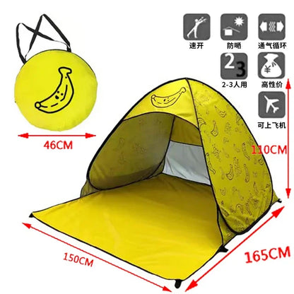Snelle Automatische Strandtent – Draagbare UPF50+ Zonnescherm Tent voor Camping, Vissen & Outdoor