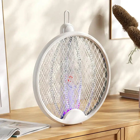 Elektrische Vliegenmepper Racket, Vouwbare Handheld Vliegen Doder met USB Opladen, Slimme Vliegval en Vlieg Mepper voor Binnen en Buiten