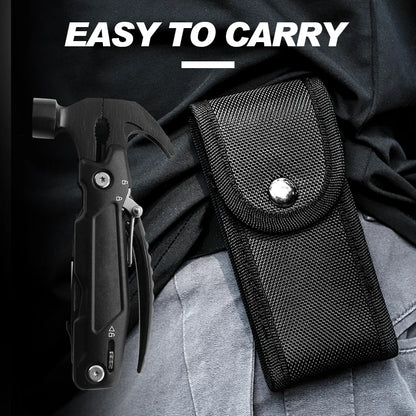 12-in-1 Multitool Hammer – Perfect Gift for Men, Dad, Grandpa or Boyfriend – Survival Tool for Camping and Outdoor