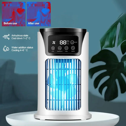 Draagbare Mini Aircooler – 3-in-1 Airconditioner met Ventilator, Luchtbevochtiger & Luchtreiniger