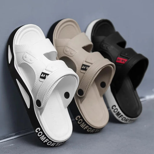 Heren Slippers Zomer 2025 – Lichtgewicht EVA Sandalen met Dikke Zool, Anti-slip, Open Teen, Outdoor