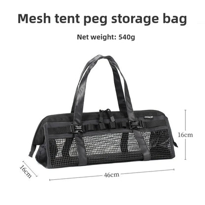 Outdoor Mesh Opbergtas voor Vloer | Draagbare Grotere Capaciteit Rubber Mesh Bag voor Sundries en Pegs