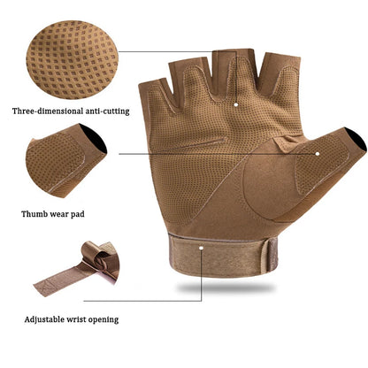 Tactical Outdoor Gloves with Protective Shell - Non-slip Fitness Gloves for Men and Women
