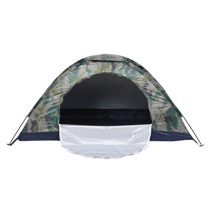 Eenpersoons Camouflage Trekking Tent – Winddichte Dubbele Laag Tent voor Camping, Vissen & Klimmen