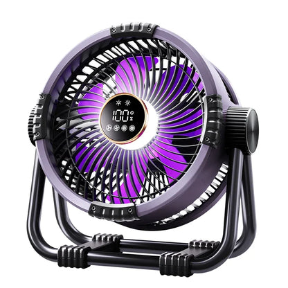 Draagbare Camping Ventilator – 20000mAh Oplaadbare Draadloze Ventilator met Powerbank & Afstandsbediening
