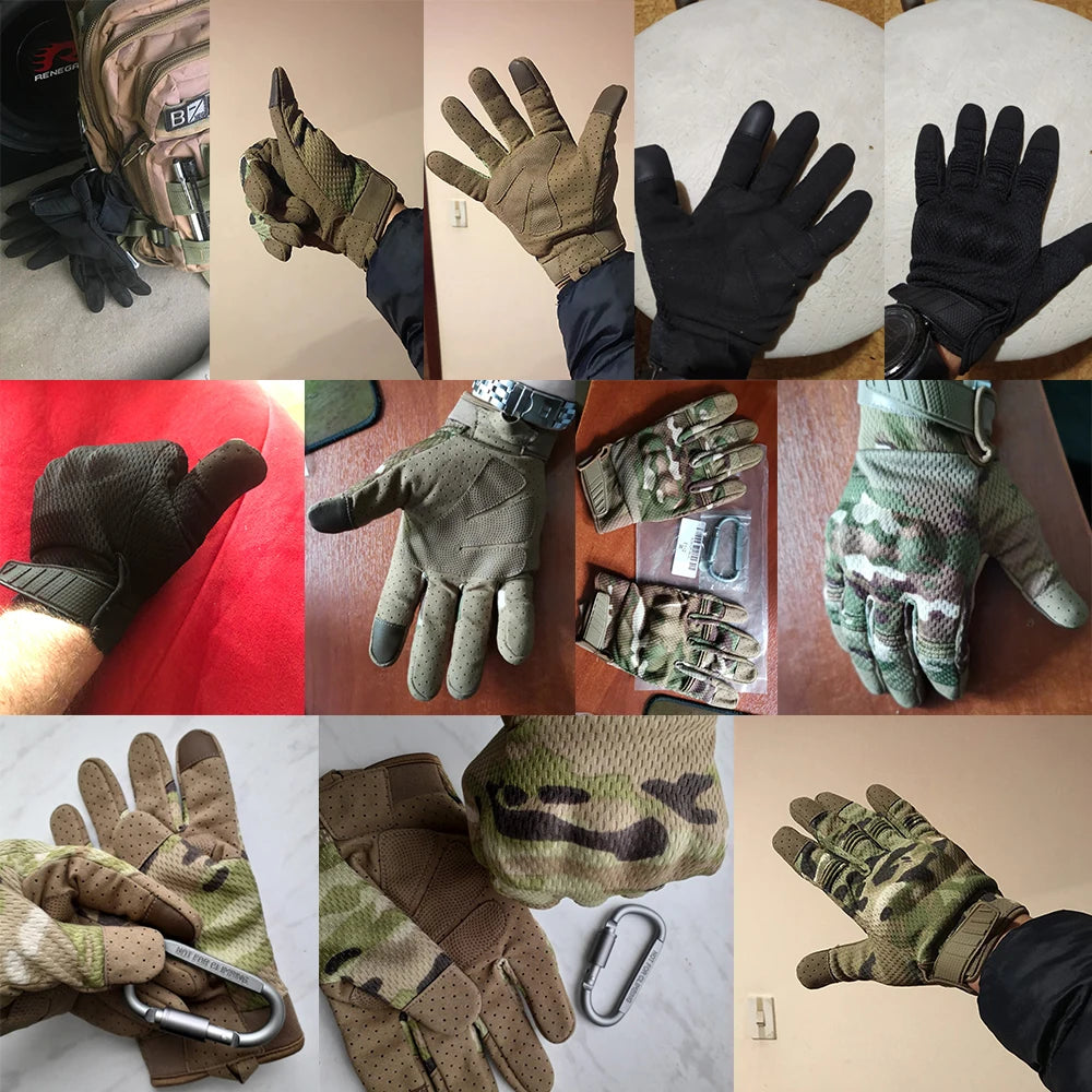 Camo Touchscreen Tactische Handschoenen – Outdoor Handschoenen voor Jacht, Schieten, Fietsen & Hiking