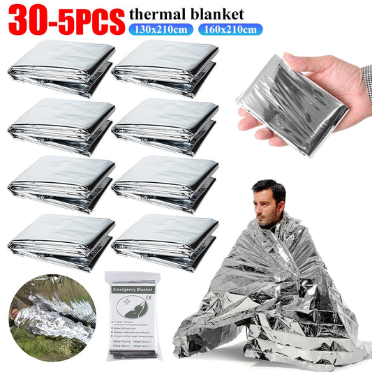 130x210cm Waterdichte Thermische Nooddeken – Warmtebehoud & Bescherming