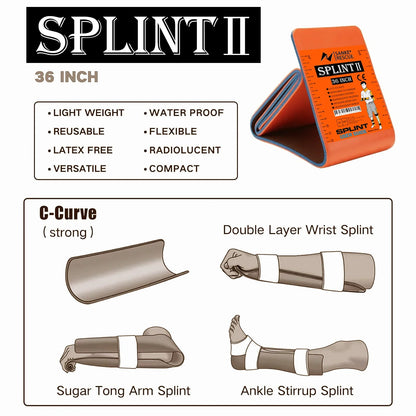 36/18"x4.3" Eerste Hulp Spalk - Pols- en Duimbrace voor Tendinitis, Artritis en Bescherming