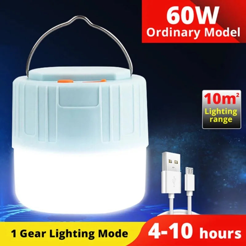 Waterdichte Solar LED Campinglamp – Oplaadbare Tentlamp, Draagbare Lantaarn en Noodverlichting