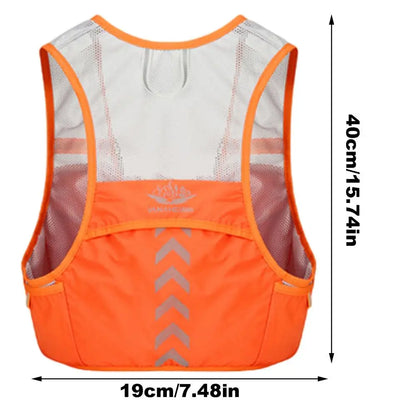 Hydration Running Vest, Reflecterend Rugzak voor Hardlopen, Fietsen en Hiken, Ademend Hydratatie Vest met Telefoonhouder en Waterdichte Stoffen
