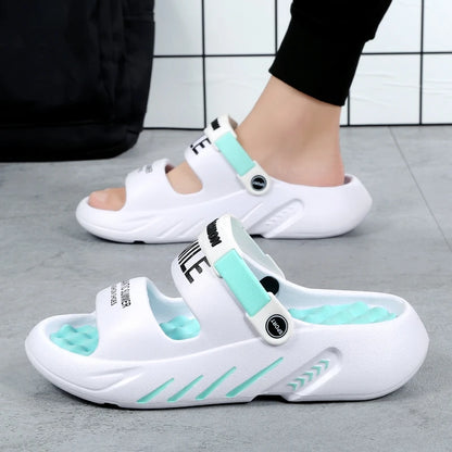 Zomer Heren Massage Slippers – Comfortabele Outdoor en Indoor Sandalen, Lichtgewicht Slip-On in Grote Maten 47-48