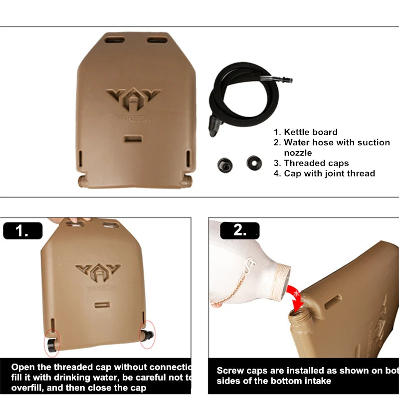 1.75L Hydration Water Bag with Hose – Multifunctional Hydration Kettle for Outdoor and Tactical Use
