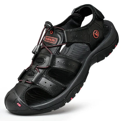 Zomerse Herensandalen – Kunstleren Casual Outdoor Sandalen met Elastische Band, Romeinse Stijl, Maat 38-48