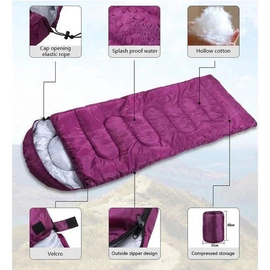Ultraleichter 4-Jahreszeiten-Schlafsack | Wasserdicht &amp; warm | Für Camping &amp; Backpacking