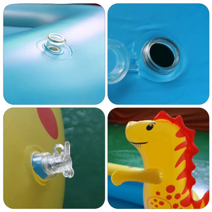 Opblaasbare Kinder Zwembad met Sprinkler – Draagbaar en Vouwbaar Splash Pad voor Buiten, Strand en Camping