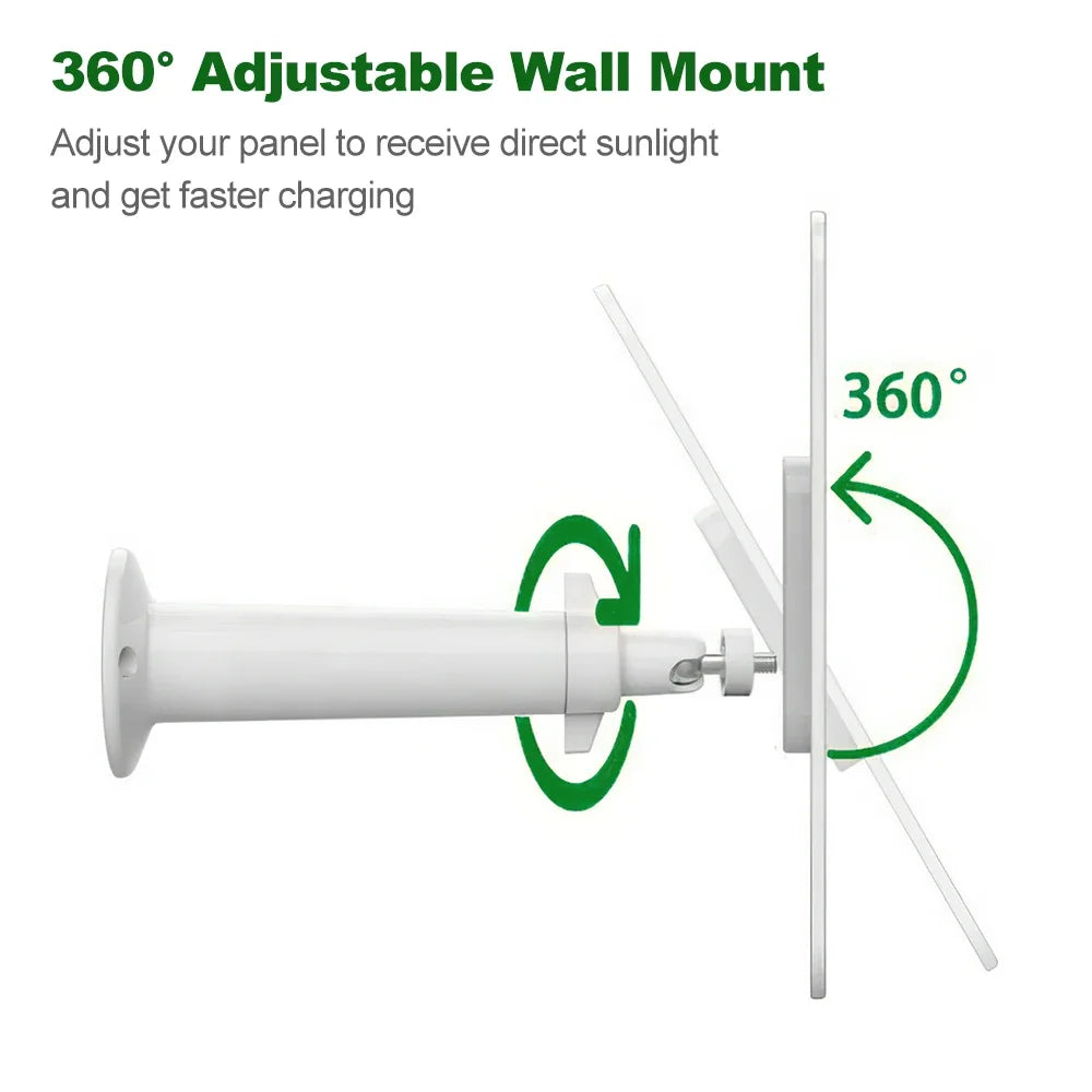 4-W-Solarpanel für Eufy Eufycam – 2/2 Pro/2C/2C Pro/E, mit 9,8 Fuß langem Kabel und 360°-Halterung