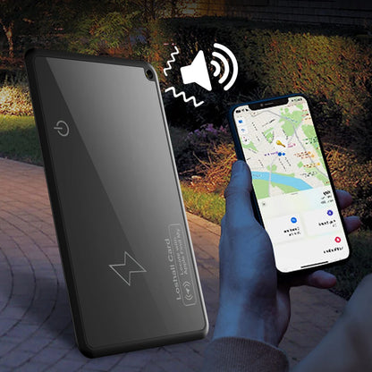 Ultradünne Brieftaschen-Tracking-Karte – GPS-Standort-Tracker mit kabelloser Aufladung für iPhone Find My App
