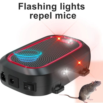 12V-24V Ultrasonic Muizen- en Ratten Repeller, Niet-Giftige Anti-Rat Repeller met Stroboscoop Lichten voor Auto en Binnengebruik