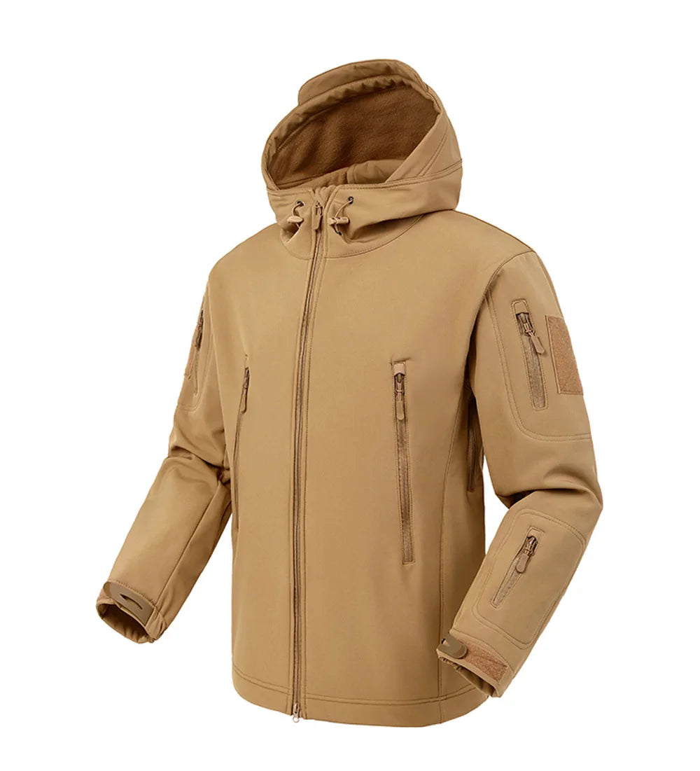 Militaire Shark Skin Softshell Jas – Winddichte, Waterdichte Tactical Hooded Bomber voor Heren