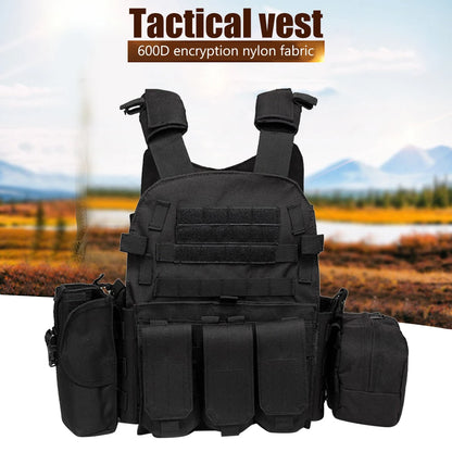 Tactisch Nylon Vest met MOLLE – Militair Combat Vest voor Airsoft, Jacht & Outdoor Training