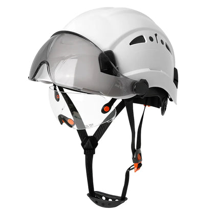 Schutzhelm aus Kohlefaser – Doppelvisier, CE- und KC-zertifiziert, ABS-Schutzhelm für Bau und Rettung