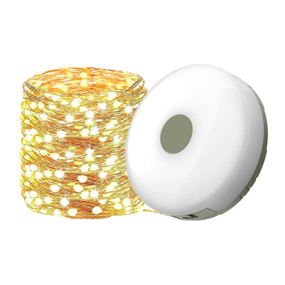 USB Oplaadbare Campinglamp | LED Tentlamp met Magneet & Haak | 10M Lichtstrip (Warm Licht + RGB)