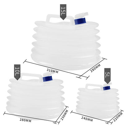 Vouwbare Wateropslag Fles 5L-15L – Draagbare Opvouwbare Fles, Water- en Sapdispenser voor Kamperen & Outdoor Activiteiten