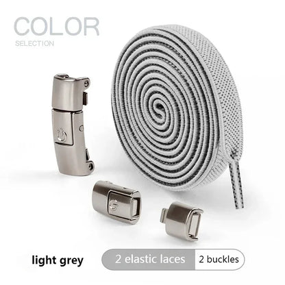 8 mm elastische Schnürsenkel zum Binden – flache Schnürsenkel mit Druckknopfverschluss für Turnschuhe und Freizeitschuhe