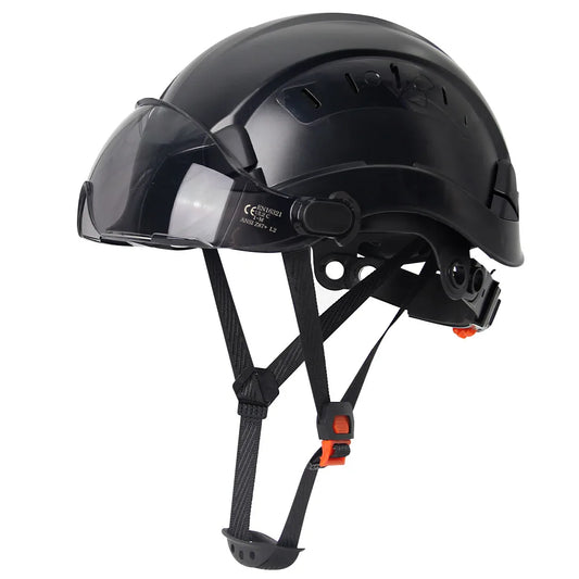 CE Veiligheidshelm met Bril – Ademend ABS Bouwhelm voor Bouw, Industrie & Redding