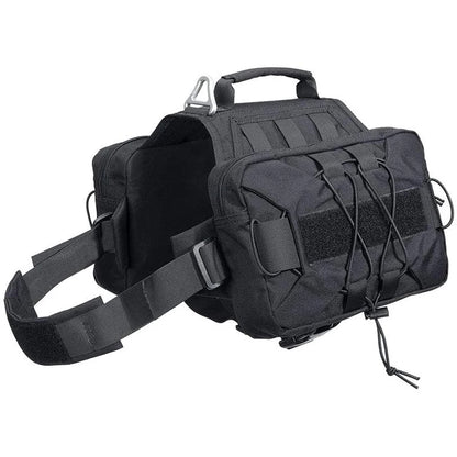 Taktisches Hundegeschirr mit Satteltasche – robuste Weste mit Metallschnalle und Satteltaschen für mittelgroße und große Hunde